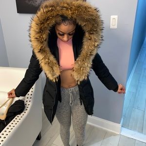 Brand new Mackage 2020 black brown fur